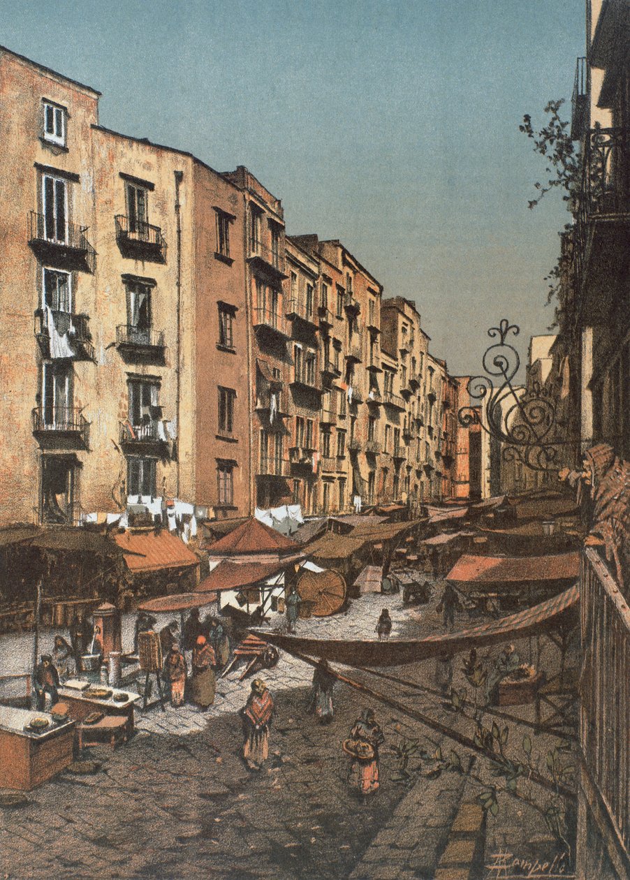 Strada Selleria till Pendino, i Neapel av Francesco Aversano