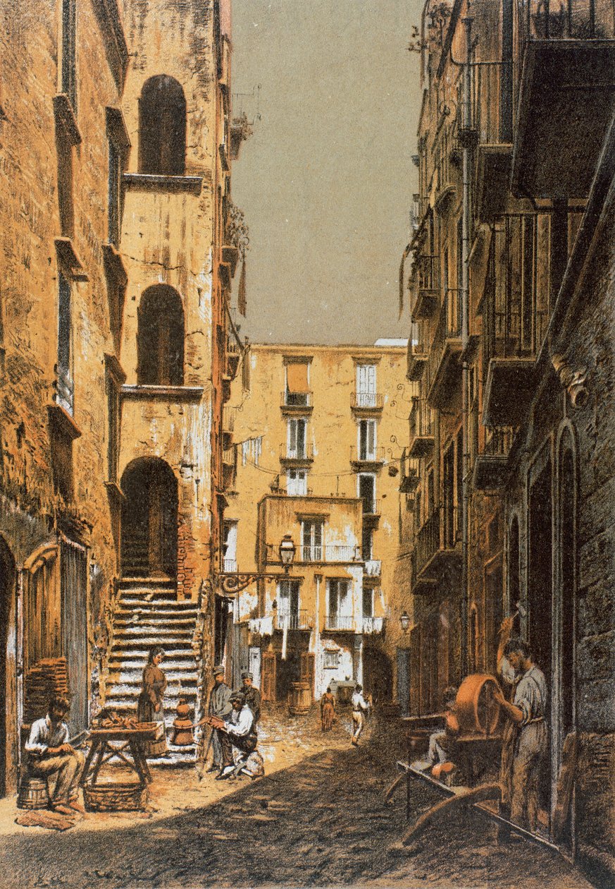 Vico Calderai Porto, i Neapel av Francesco Aversano