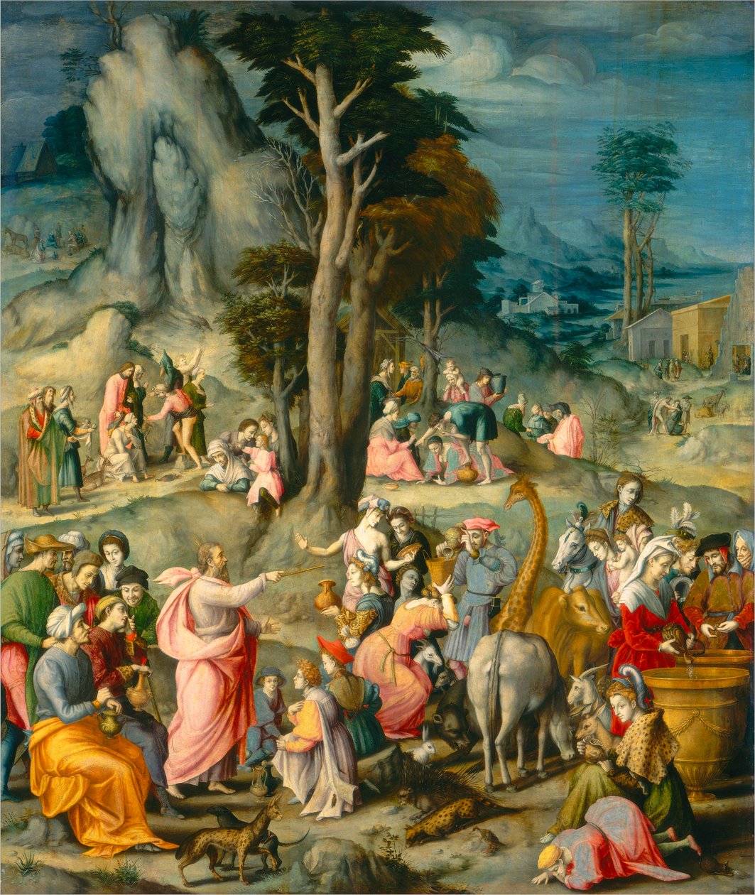 Insamlingen av manna av Francesco Bacchiacca