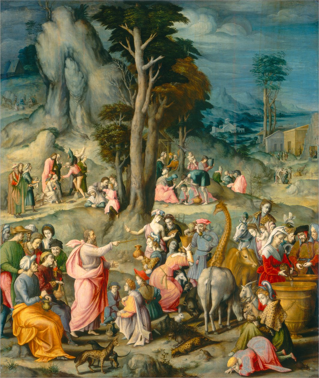 Insamlingen av manna av Francesco Bacchiacca