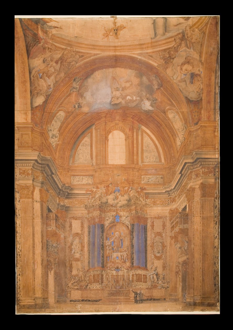Utsikt över det inre av Gesu, Rom, 1716 av Francesco Bartoli