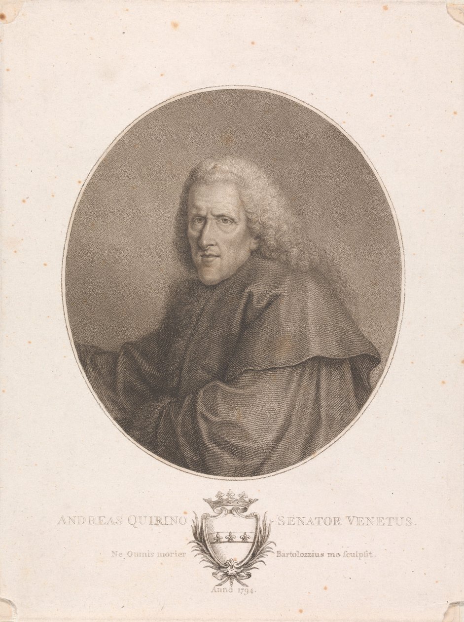 Andreas Quirino, venetiansk senator av Francesco Bartolozzi