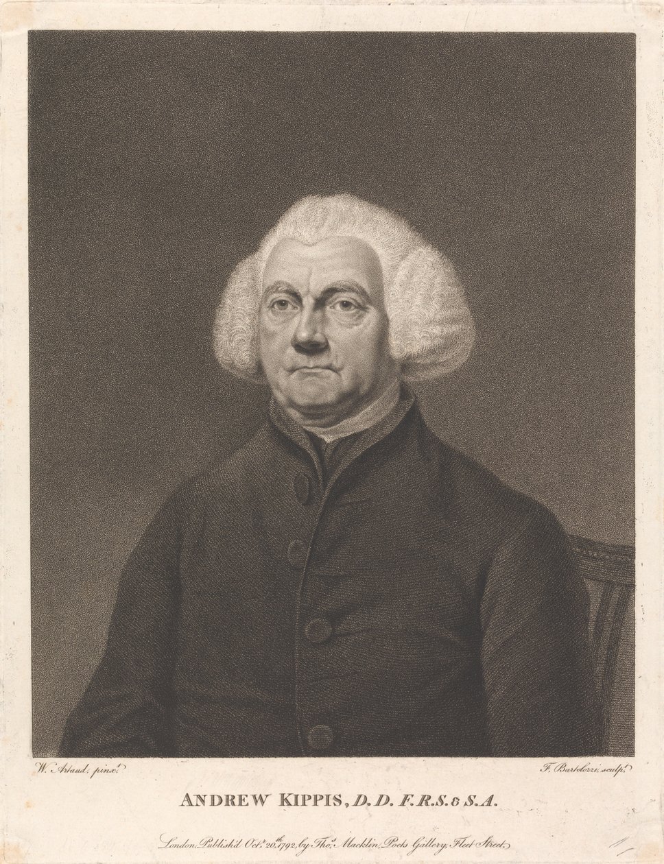 Andrew Kippis av Francesco Bartolozzi