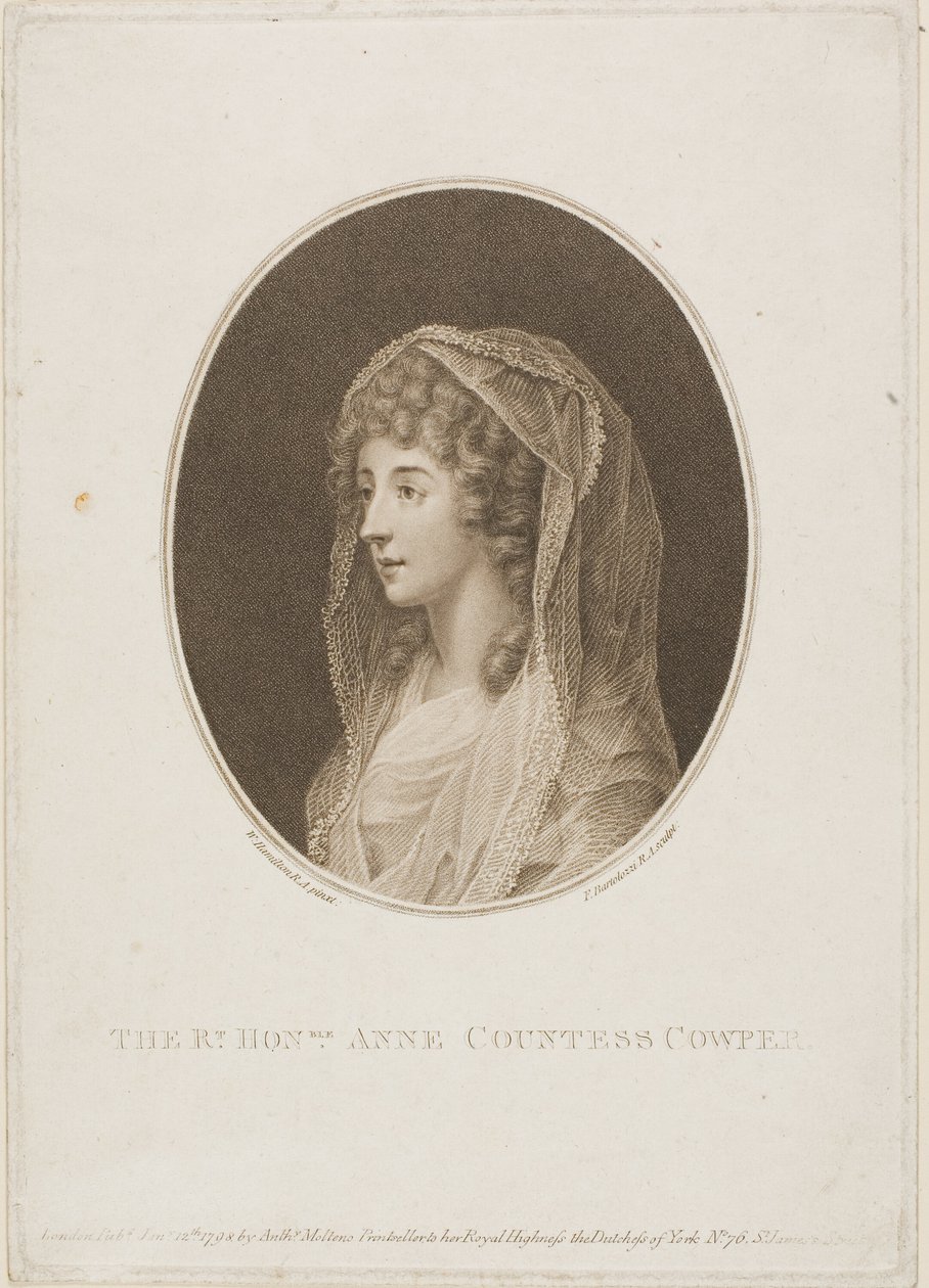 Anne grevinna Cowper av Francesco Bartolozzi