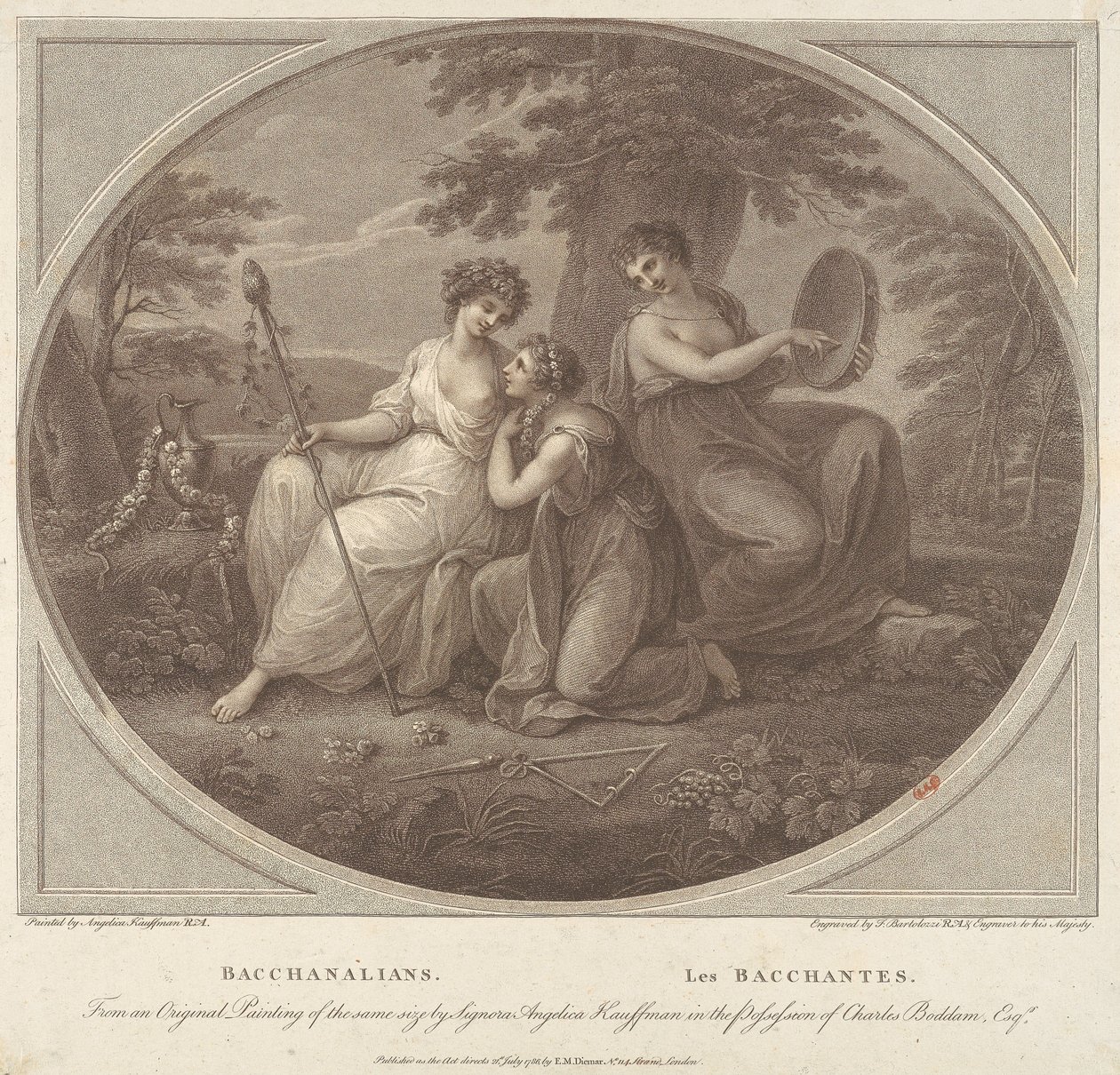 Bacchanalier av Francesco Bartolozzi
