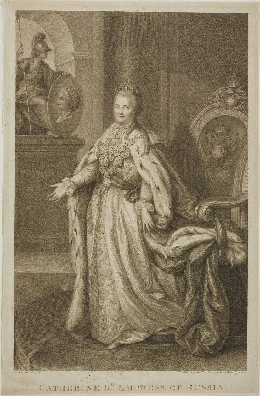 Katarina II, Rysslands kejsarinna av Francesco Bartolozzi
