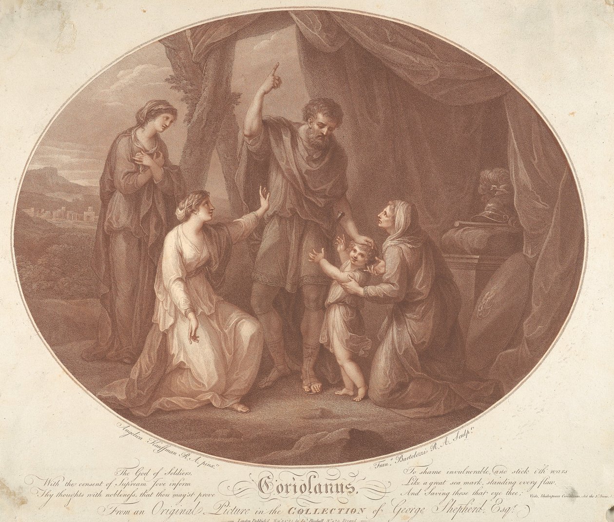 Coriolanus, 5:e akten, scen III av Francesco Bartolozzi