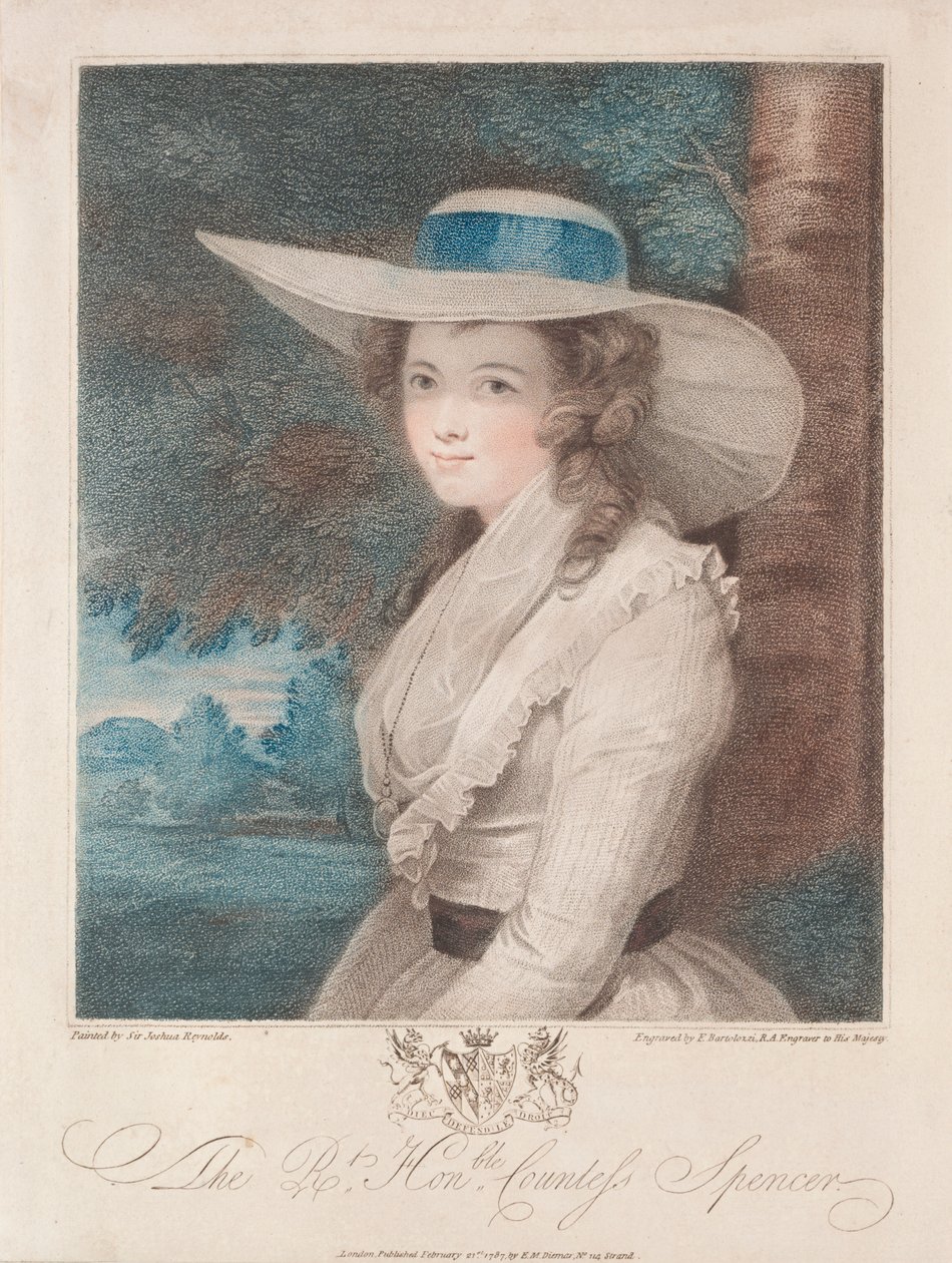 Grevinnan Spencer av Francesco Bartolozzi