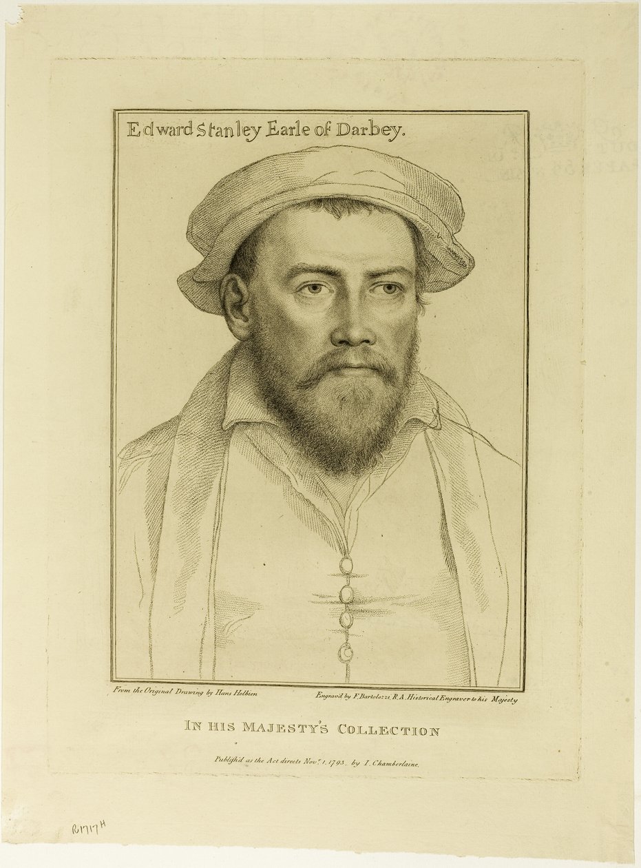 Edward Stanley, earl av Derby av Francesco Bartolozzi