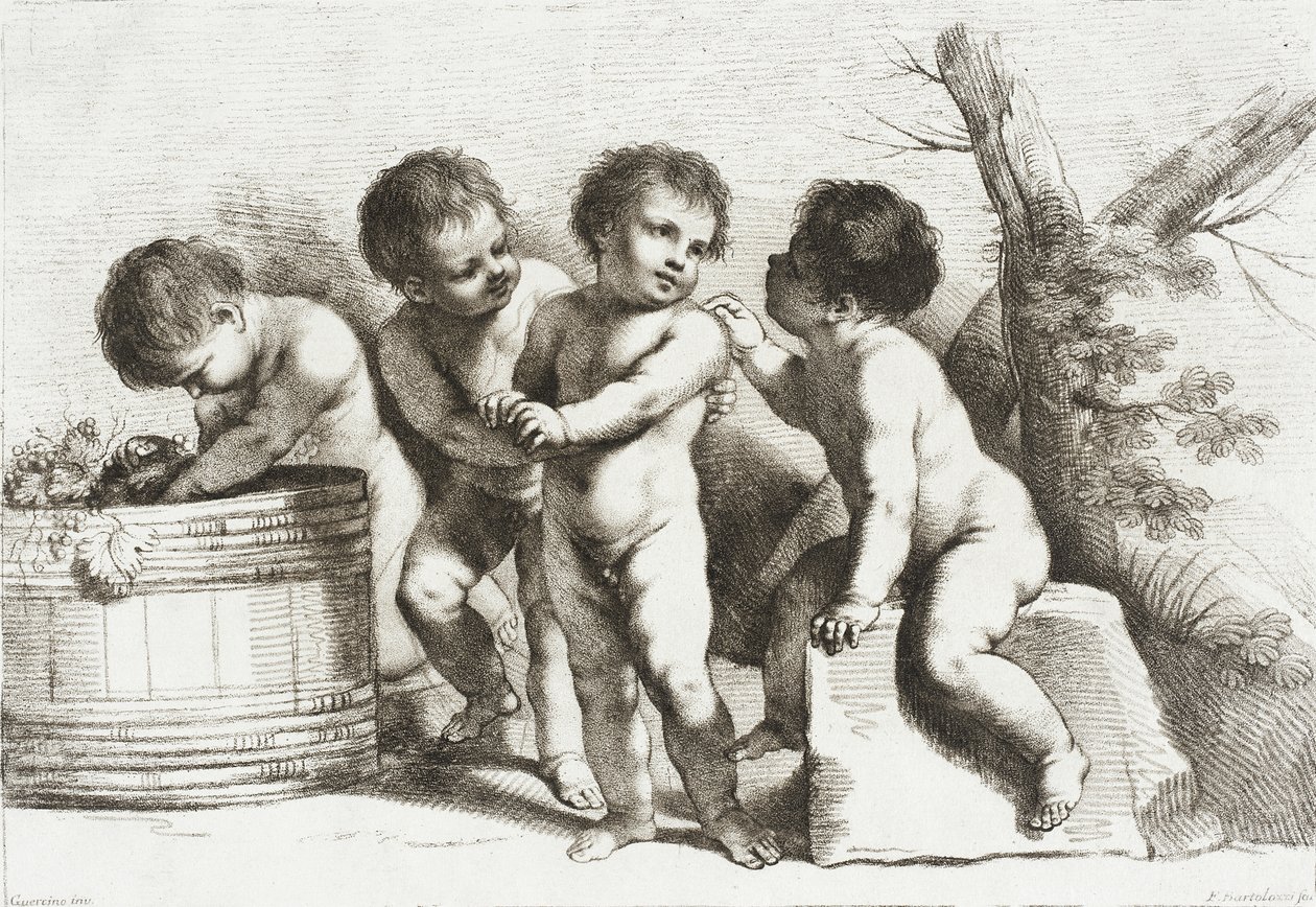 Fyra putti av Francesco Bartolozzi
