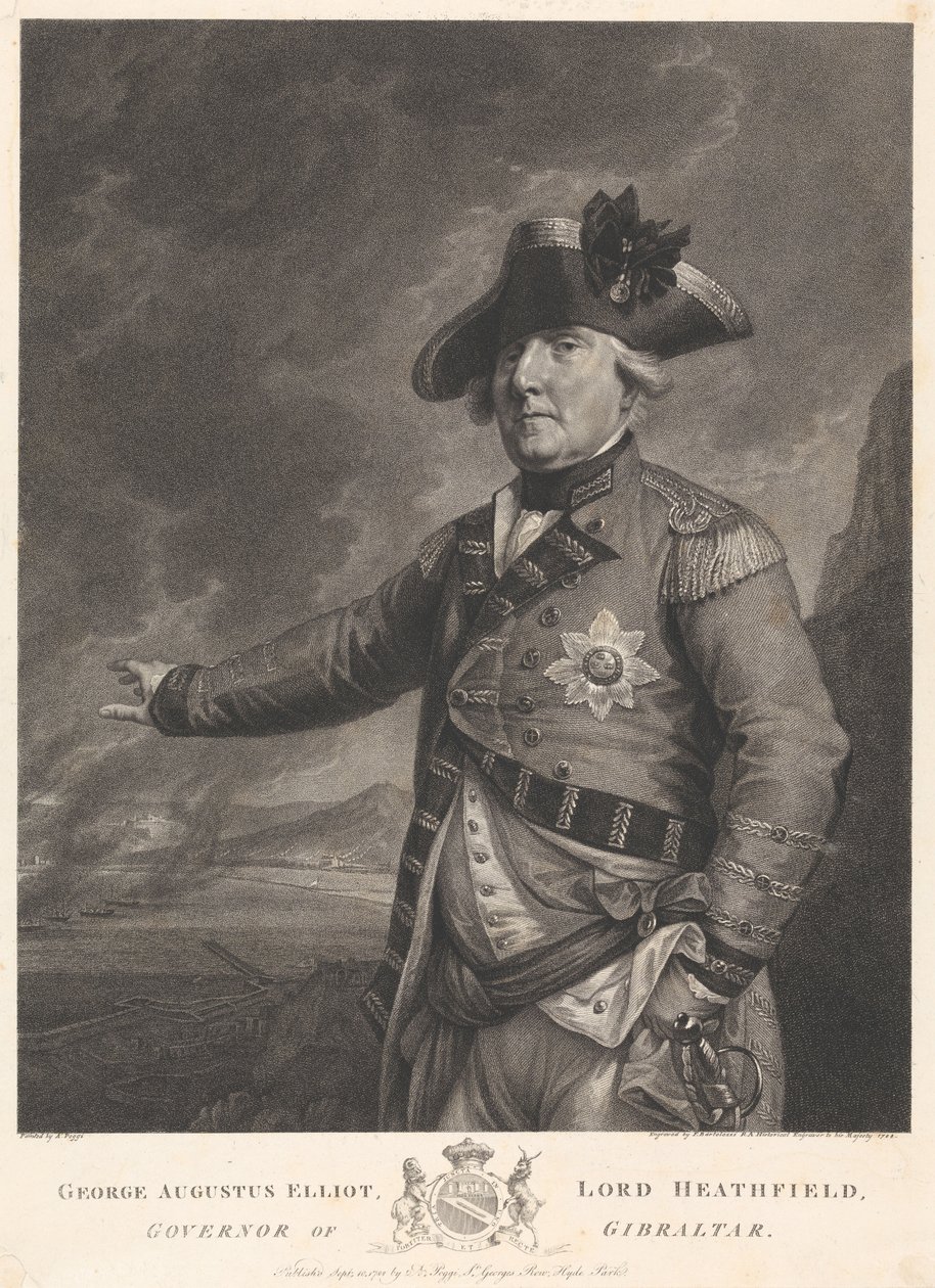 George Augustus Elliot, Lord Heathfield, guvernör i Gibraltar av Francesco Bartolozzi