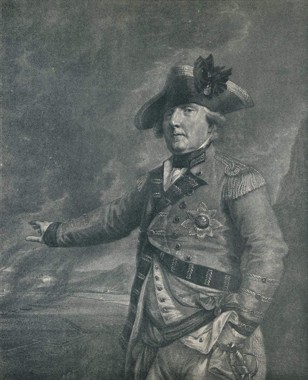 George Augustus Elliot Lord Heathfield, guvernör i Gibraltar, 1788 1909 av Francesco Bartolozzi