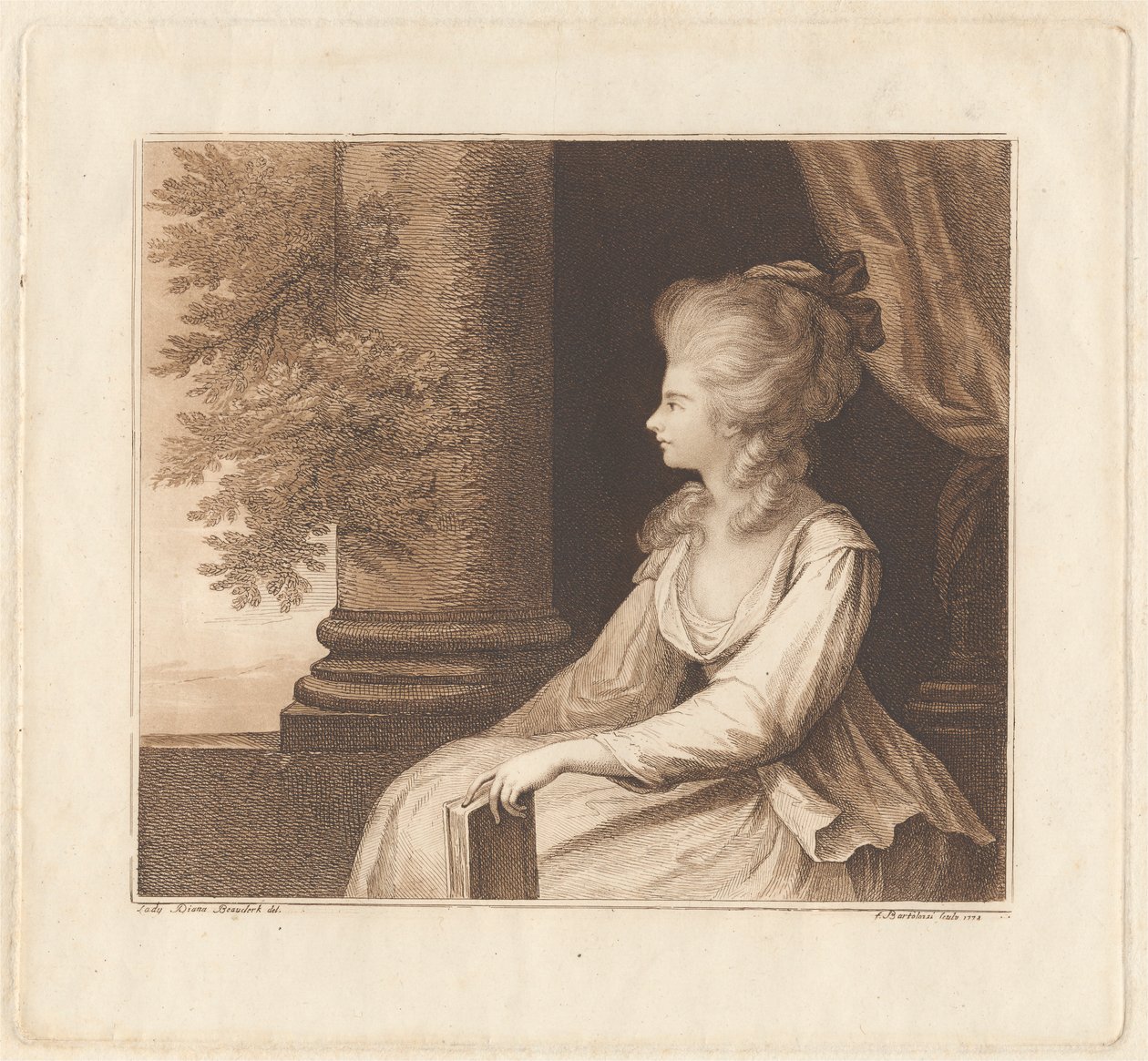 Georgiana, hertiginna av Devonshire av Francesco Bartolozzi