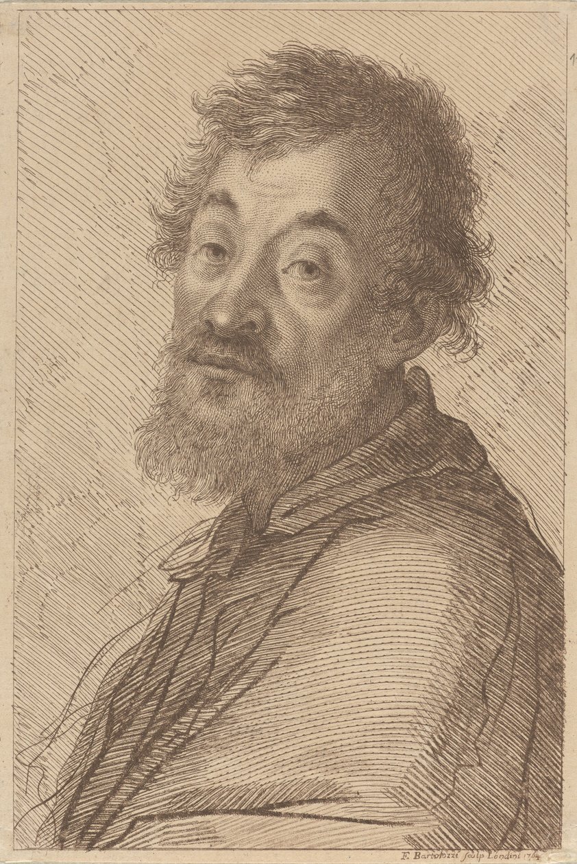 Giulio Romano (Julio Pippi), målare av Francesco Bartolozzi