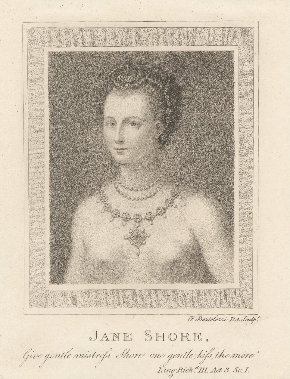 Jane Shore av Francesco Bartolozzi