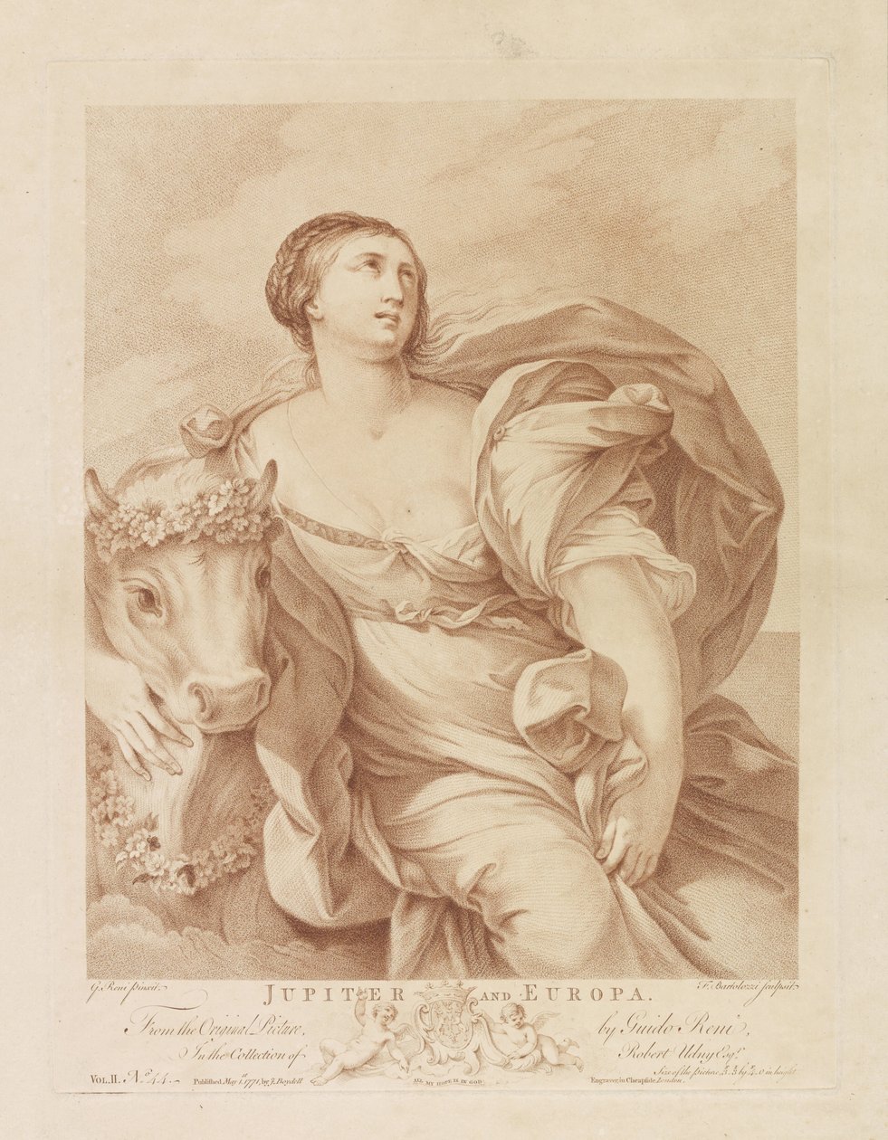 Jupiter i Europa Jupiter och Europa (titel på objekt) av Francesco Bartolozzi
