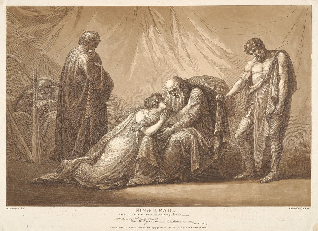Kung Lear, akt 4, scen VII av Francesco Bartolozzi