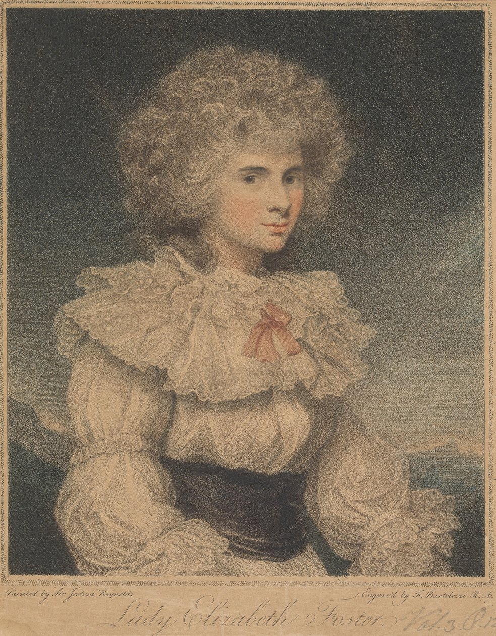 Lady Elizabeth Cavendish (född Hervey), hertiginna av Devonshire av Francesco Bartolozzi