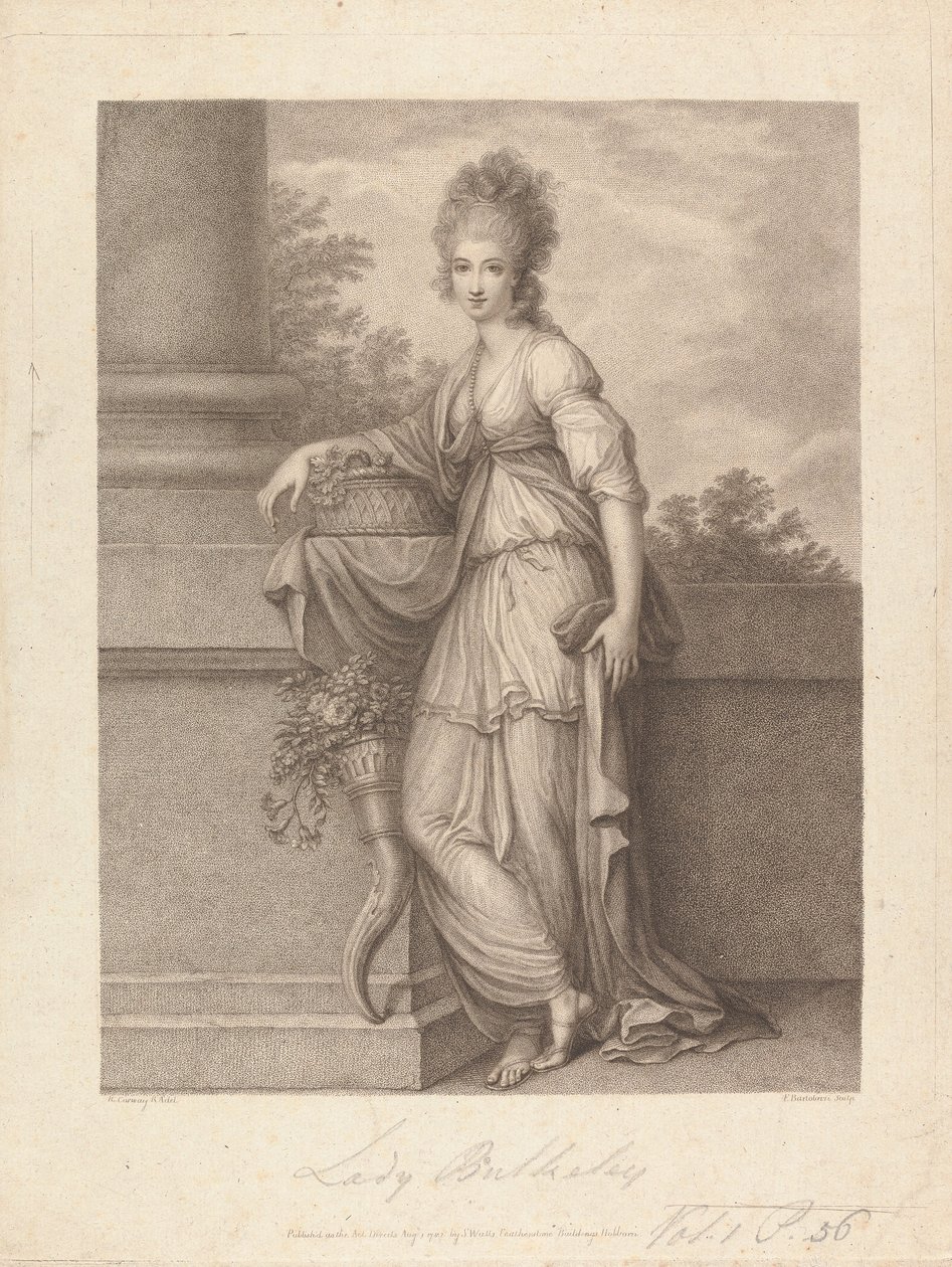 Lady Elizabeth Harriet Bulkeley (född Warren) av Francesco Bartolozzi