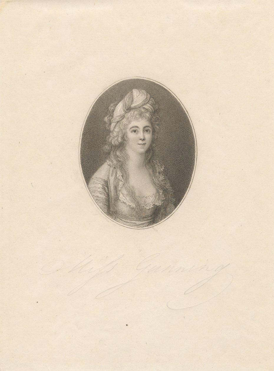 Miss Gunning av Francesco Bartolozzi