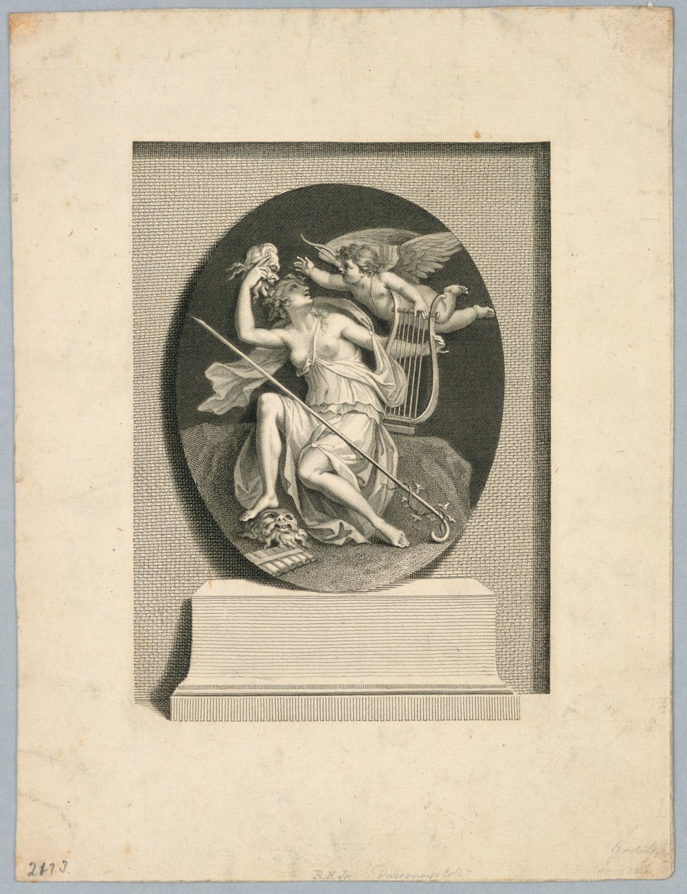 Musa med de dramatiska maskerna av Francesco Bartolozzi