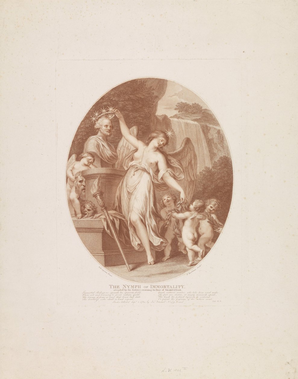 Odödlighetens nymf Odödlighetens nymf (titel på objekt) Shakespearean (serietitel) av Francesco Bartolozzi