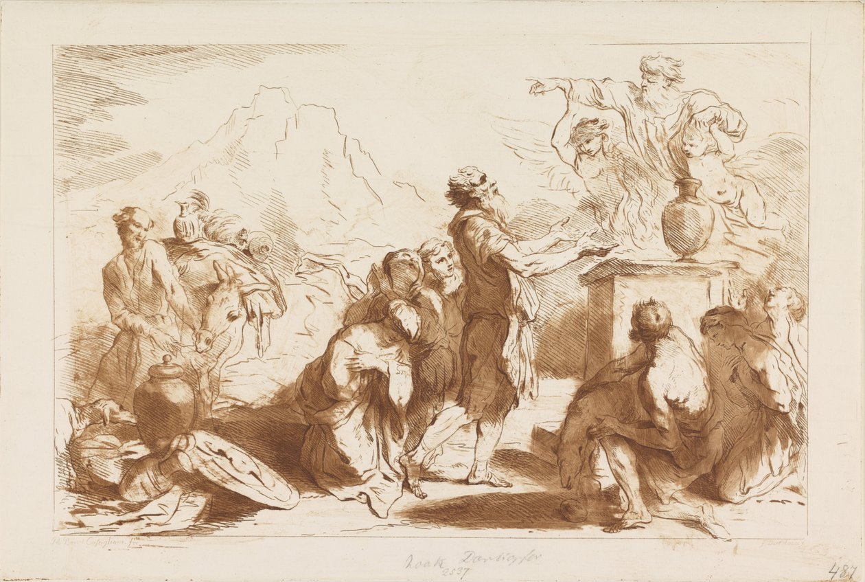 Noas offer Gamla och Nya Testamentet till Castiglione (serietitel) av Francesco Bartolozzi