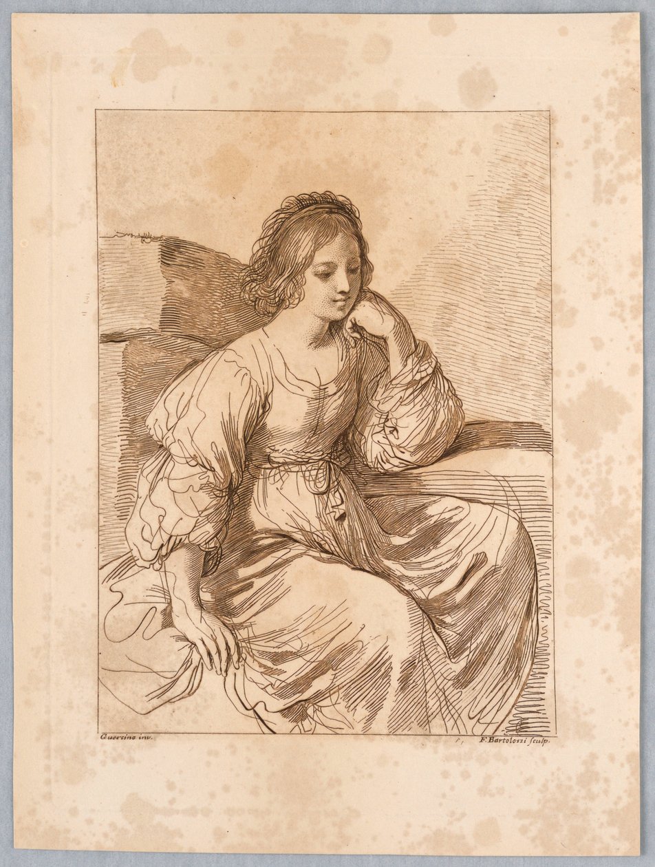 Porträtt av en dam av Francesco Bartolozzi