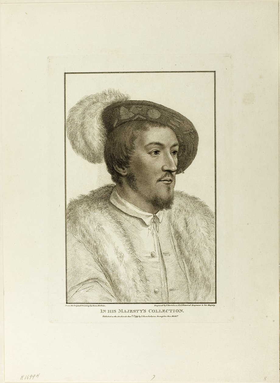 Porträtt av en ung man av Francesco Bartolozzi