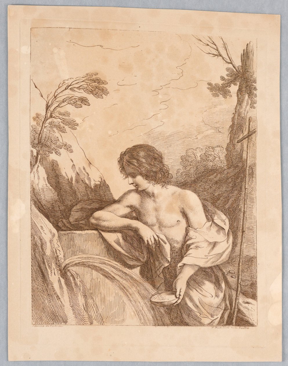 Sankt Johannes i vildmarken av Francesco Bartolozzi