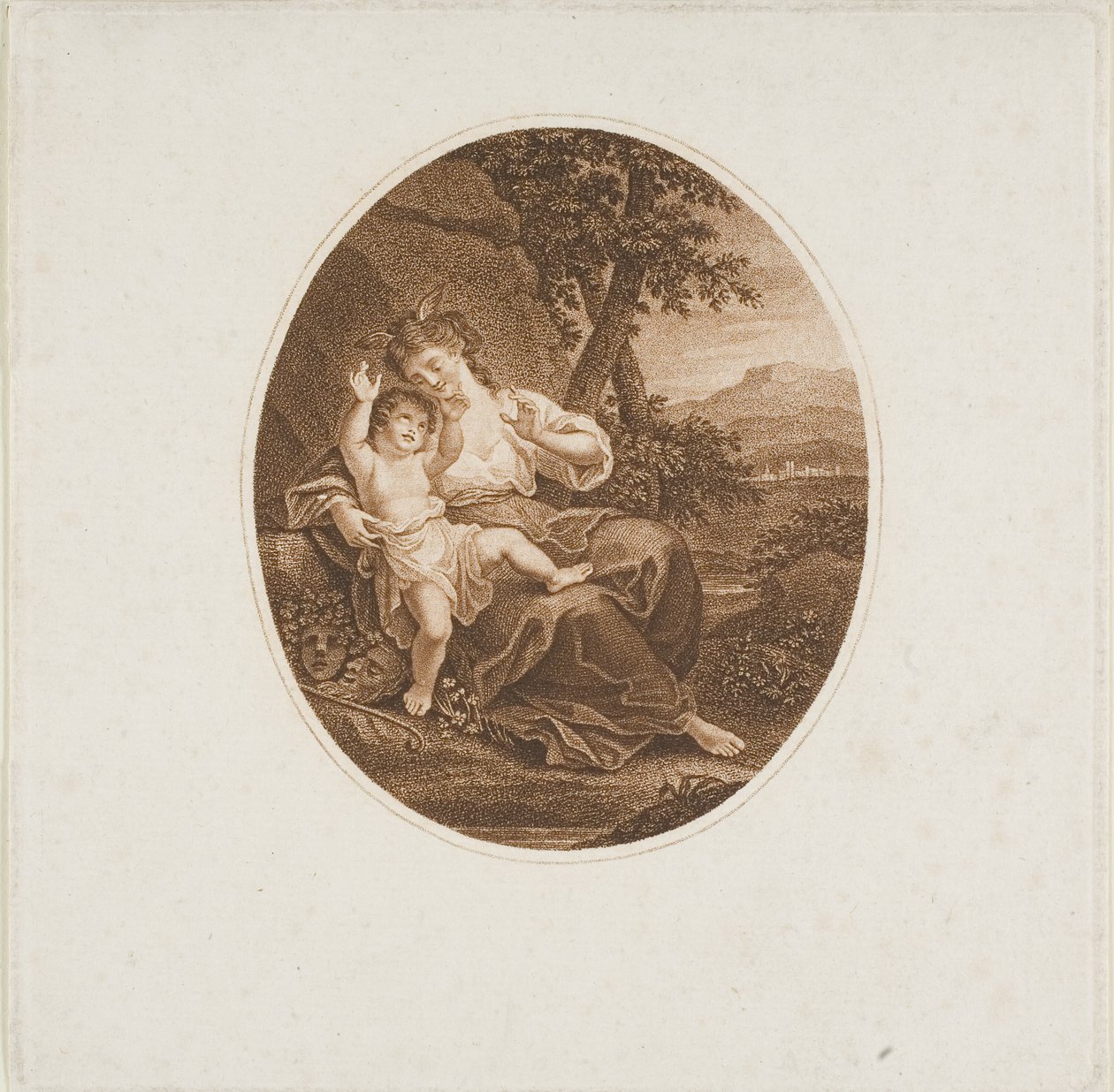 Sappho lyssnar på kärlek av Francesco Bartolozzi