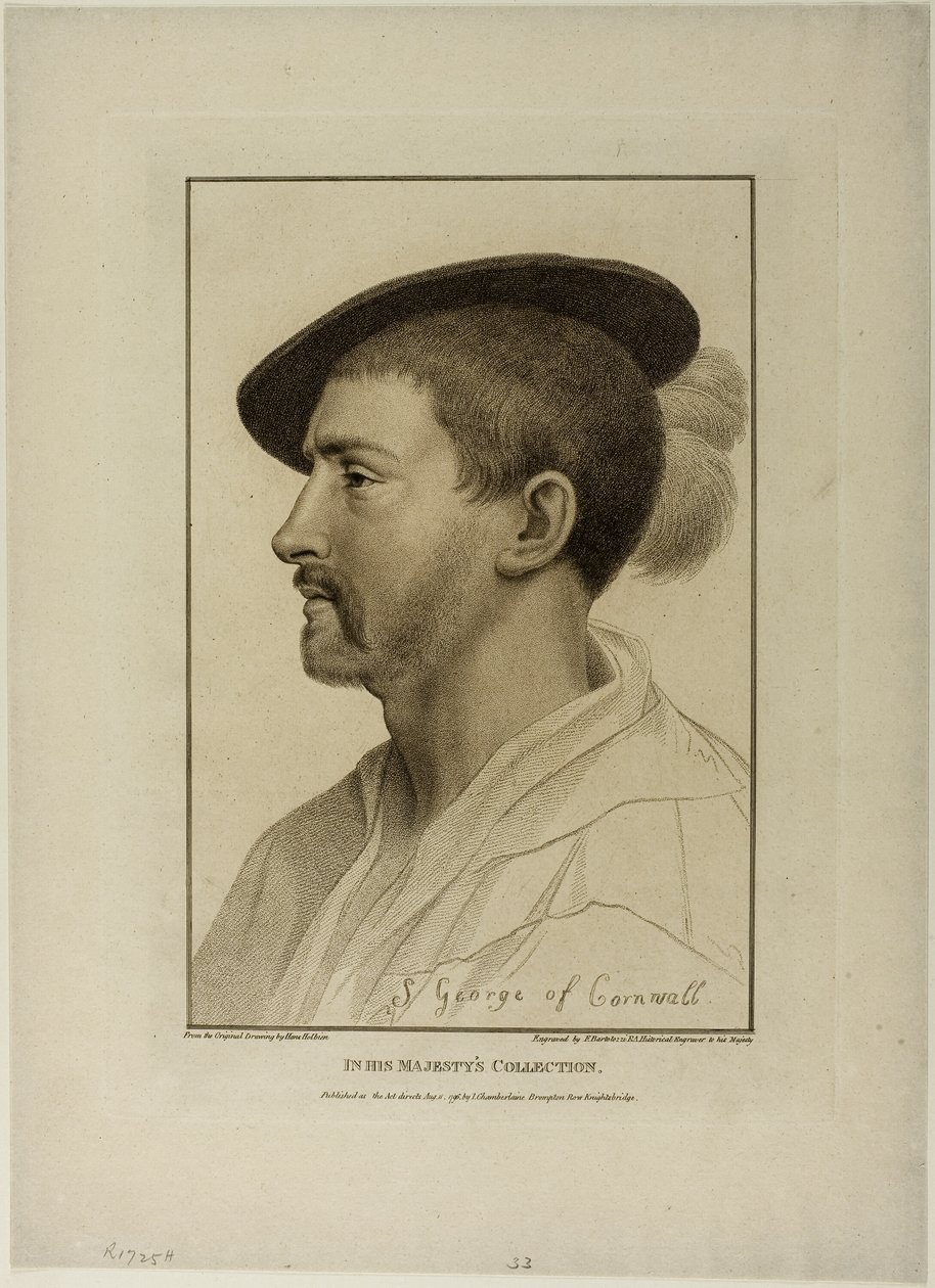 Sir Simon George (från Cornwall) av Francesco Bartolozzi