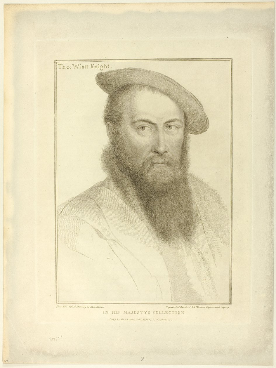 Sir Thomas Wyatt av Francesco Bartolozzi