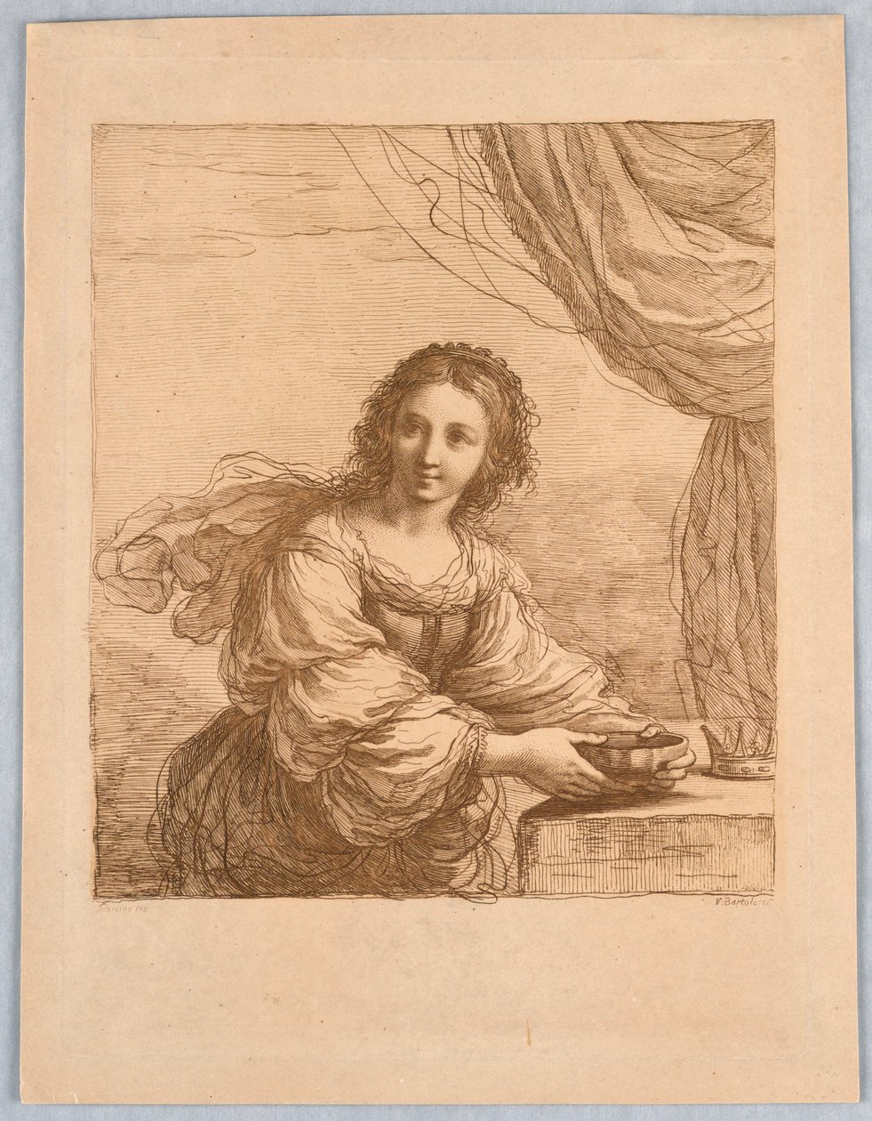 Sophonisba, med en skål av Francesco Bartolozzi