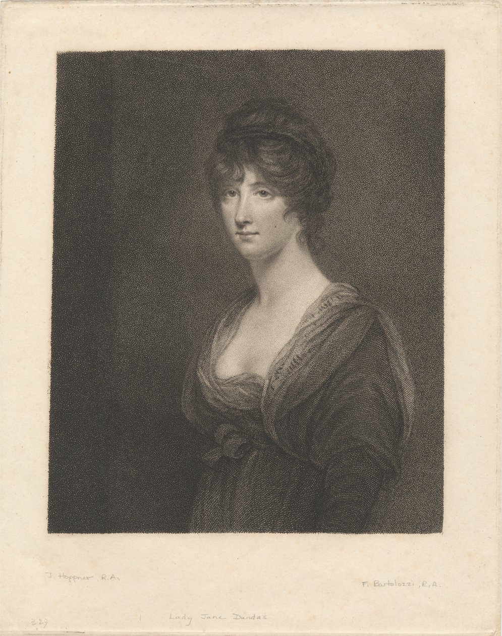 Den rätta ärade Lady Jane Dundas av Francesco Bartolozzi