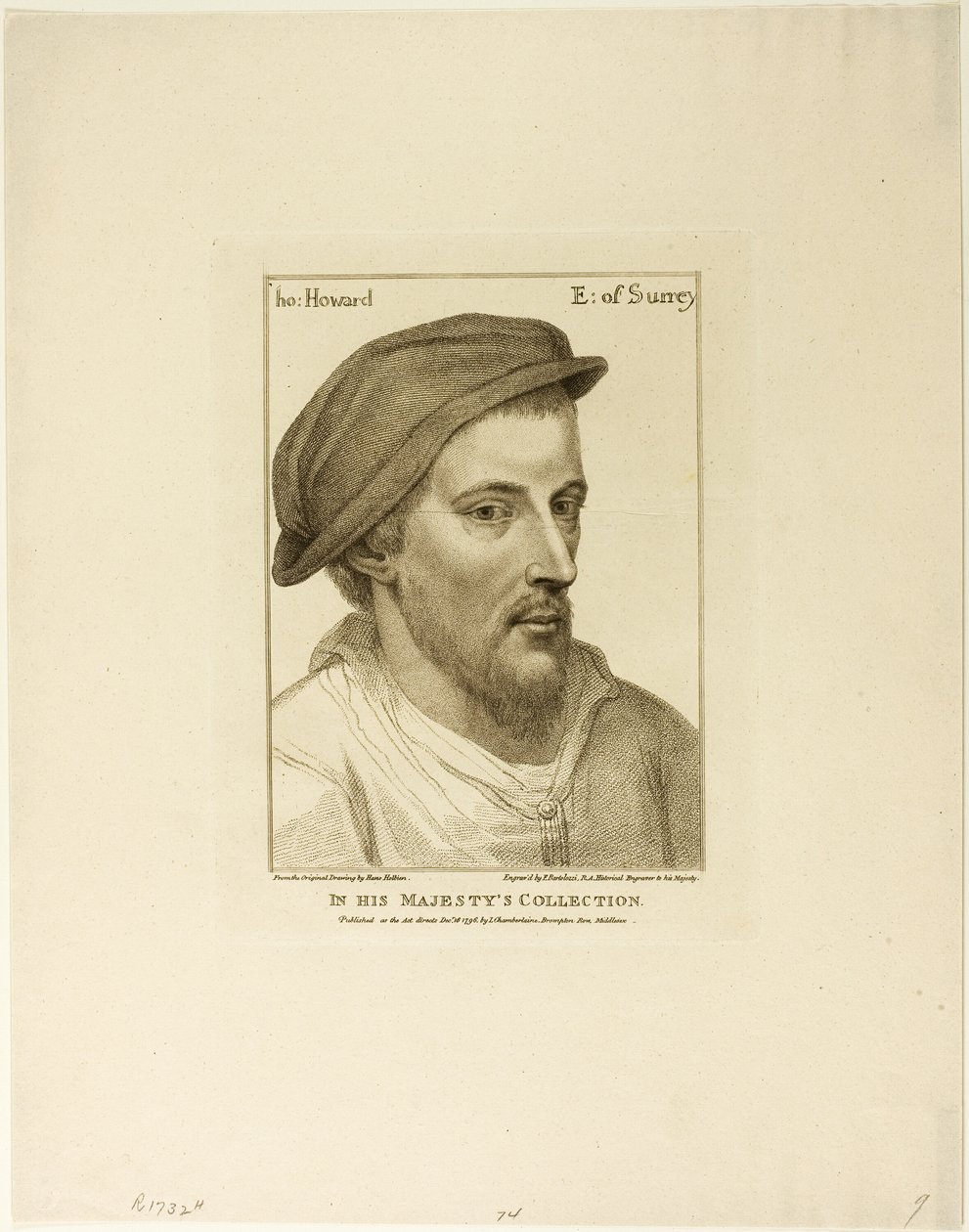 Thomas Howard, Earl of Surrey av Francesco Bartolozzi