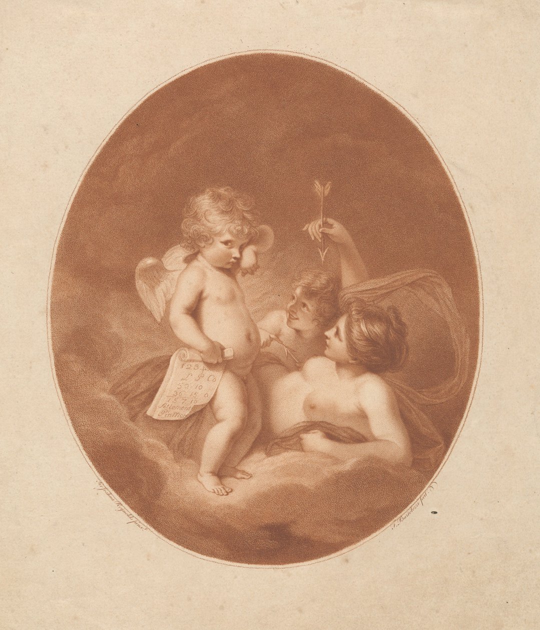 Venus tadelt Amor av Francesco Bartolozzi
