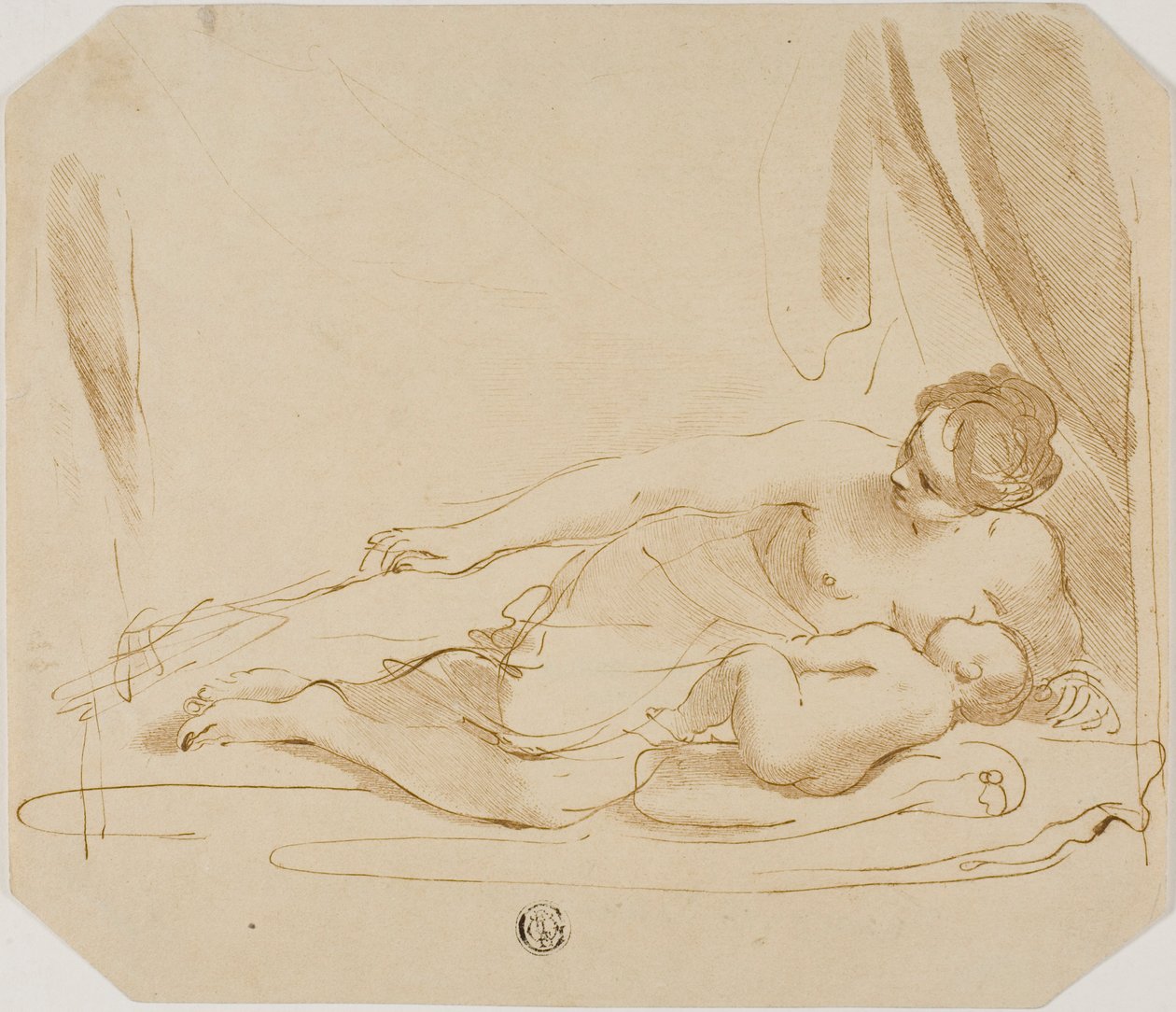 Venus och Amor av Francesco Bartolozzi