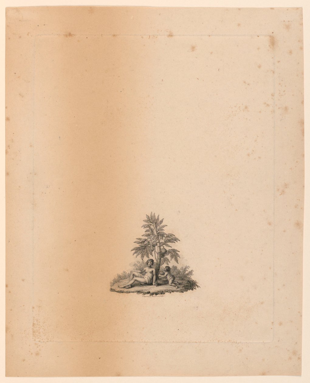 Vinjett för "The Gardens" av Abbé de Lille av Francesco Bartolozzi