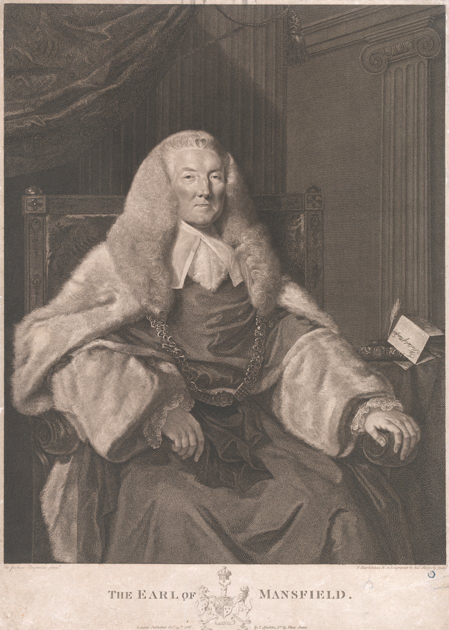 William Murray First Earl of Mansfield av Francesco Bartolozzi
