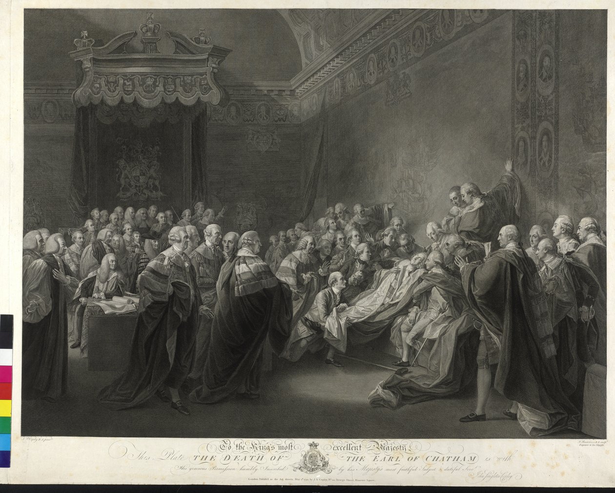 William Pitt Earl av Chathams död av Francesco Bartolozzi