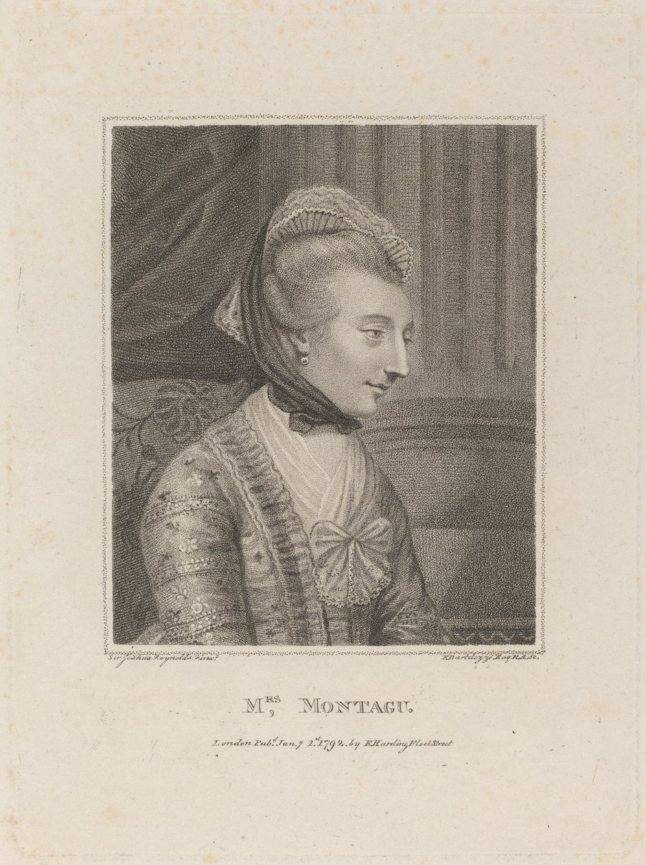 Mrs Montague av Francesco Bartolozzi after Sir Joshua Reynolds