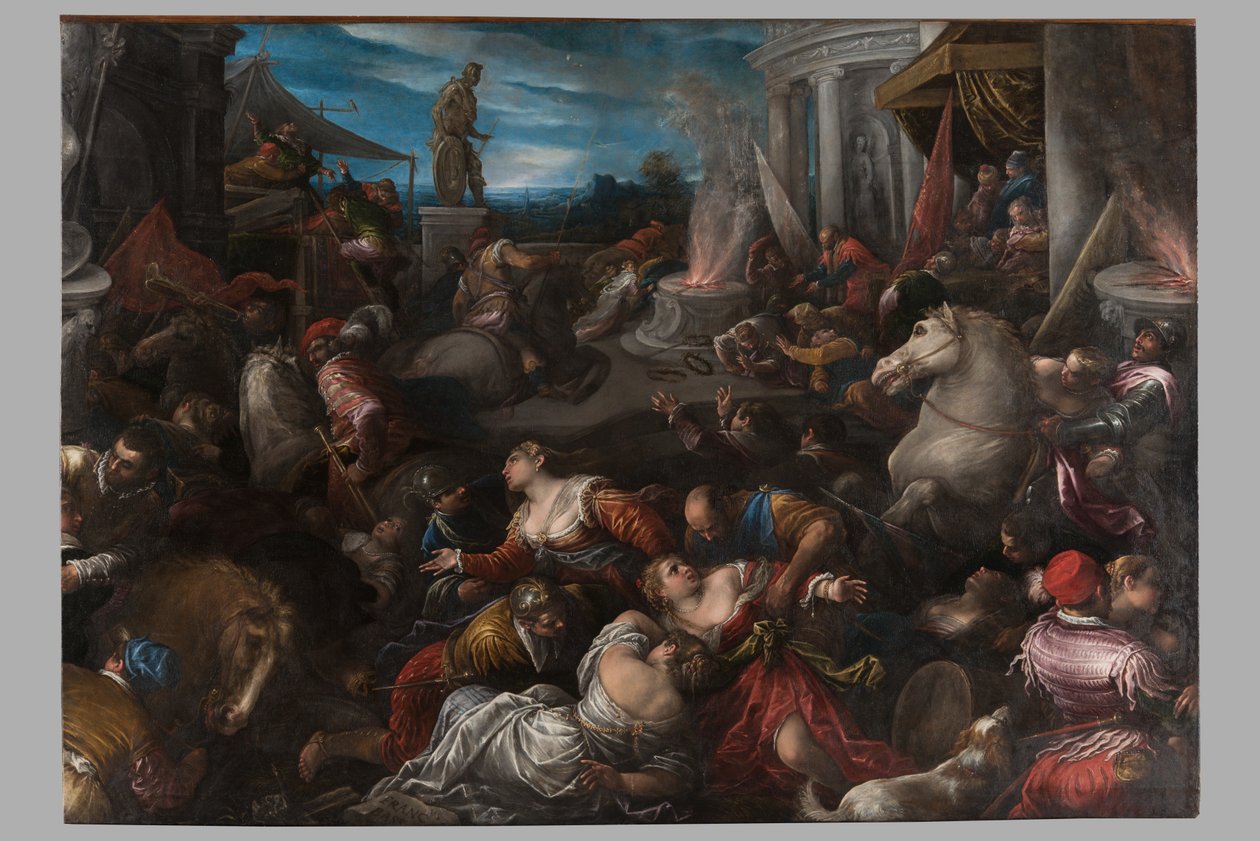 Sabinernas våldtäkt, ca 1580-82 av Francesco Bassano