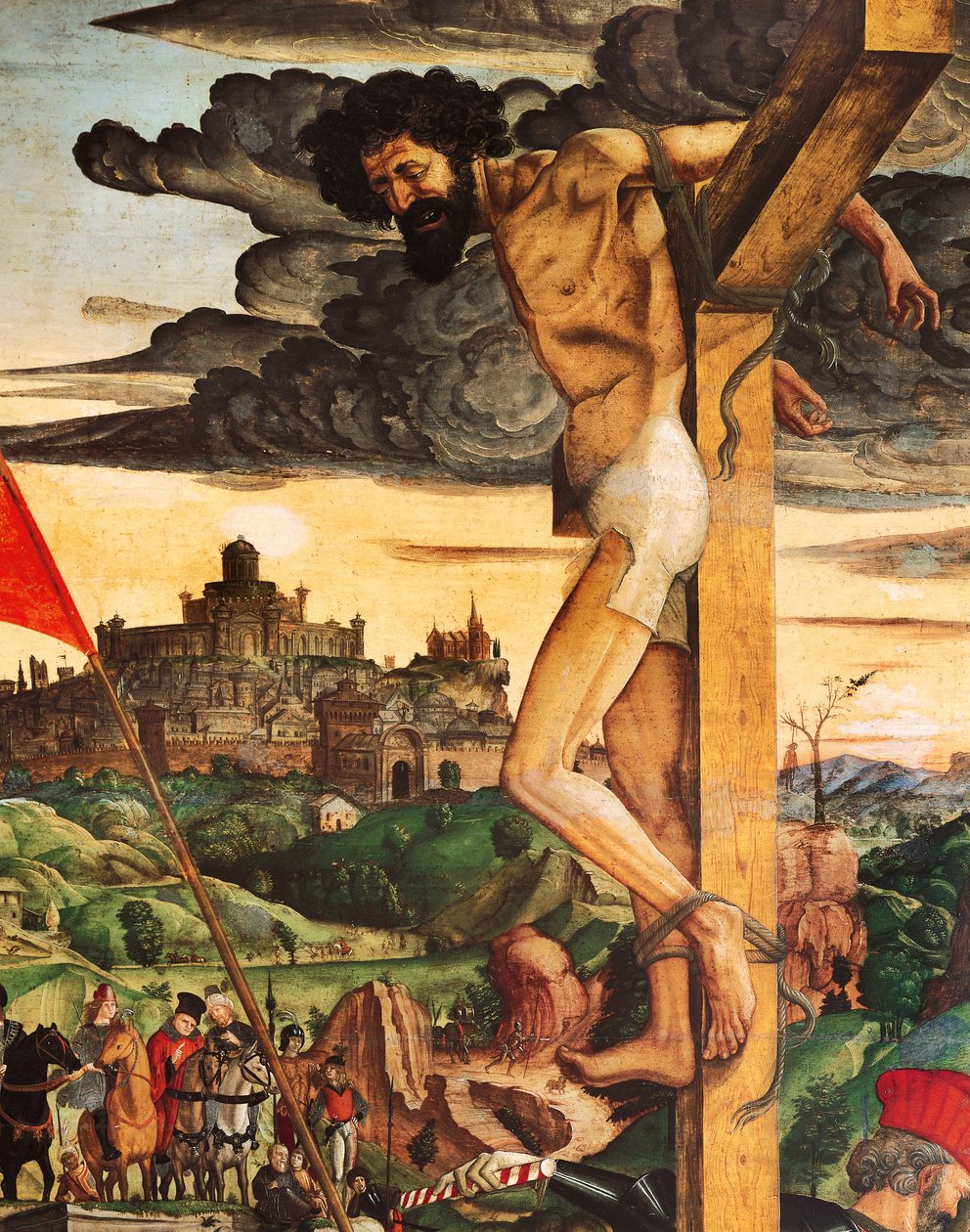 Tjuv, detalj från Crucifixion, av Francesco de