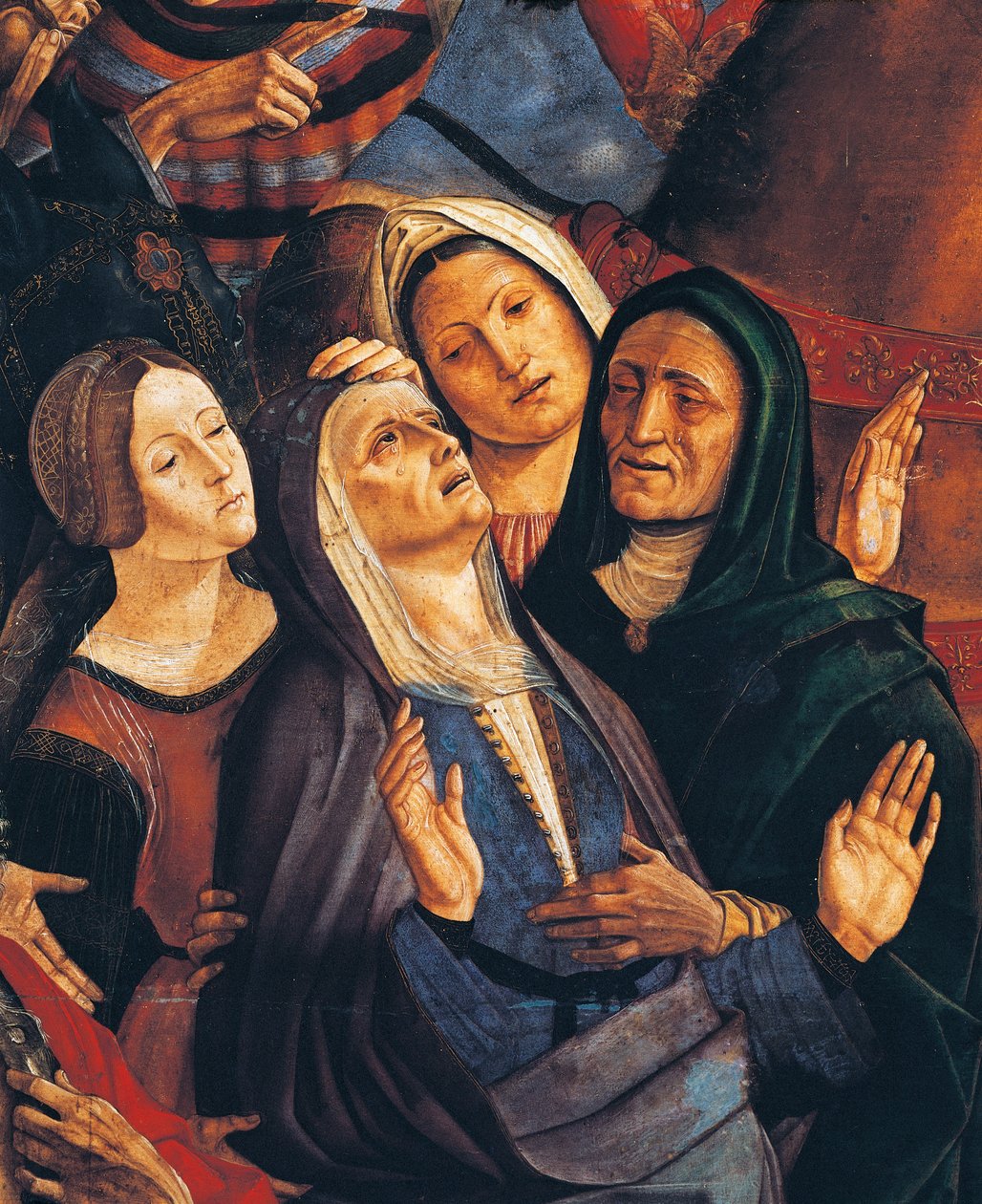 Jungfru, detalj från Crucifixion, av Francesco de