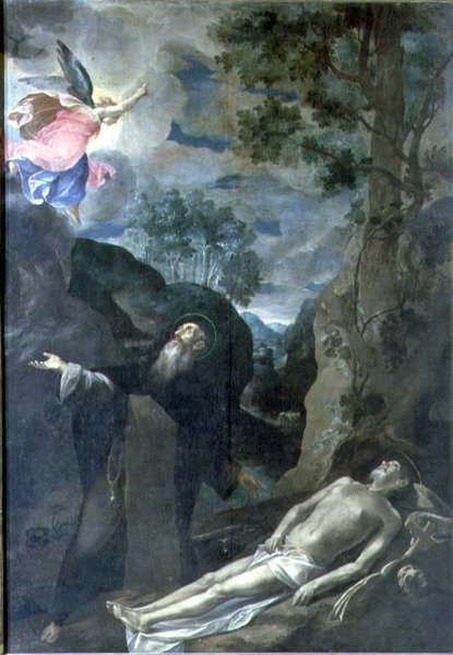 St Anthony Abbots död av Francesco Borgani