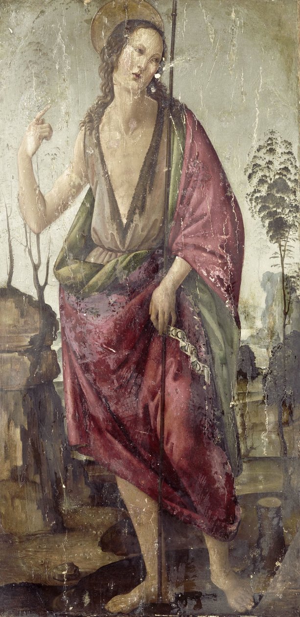 Johannes Döparen av Francesco Botticini (attributed to)