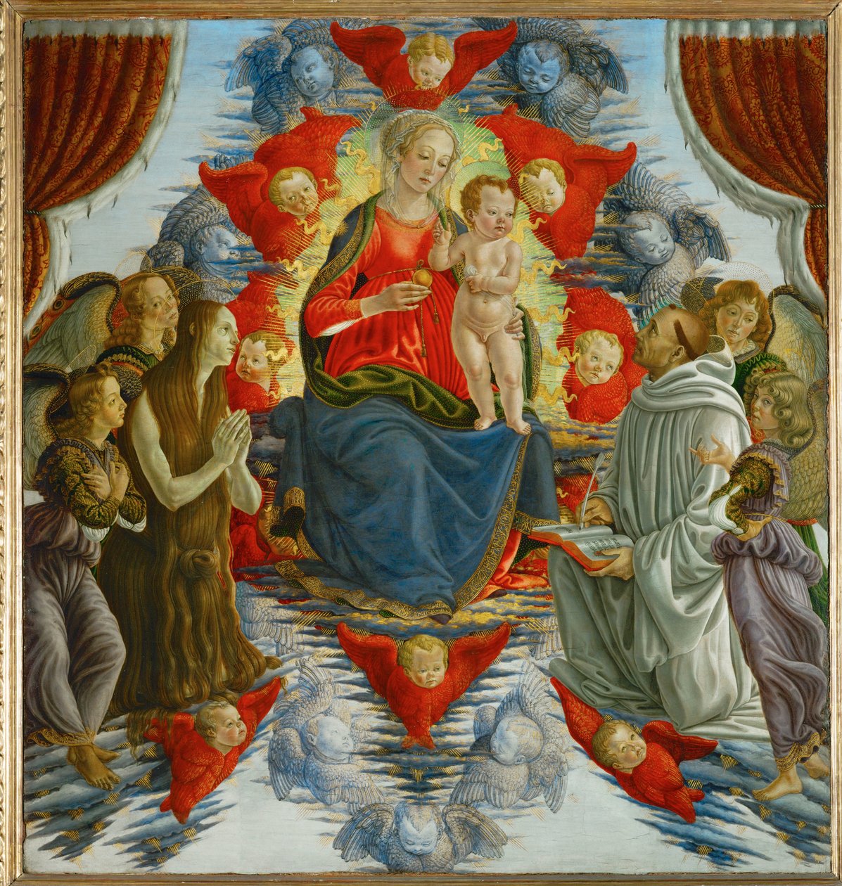 Madonna och barnet bland änglarna - La Vierge et l