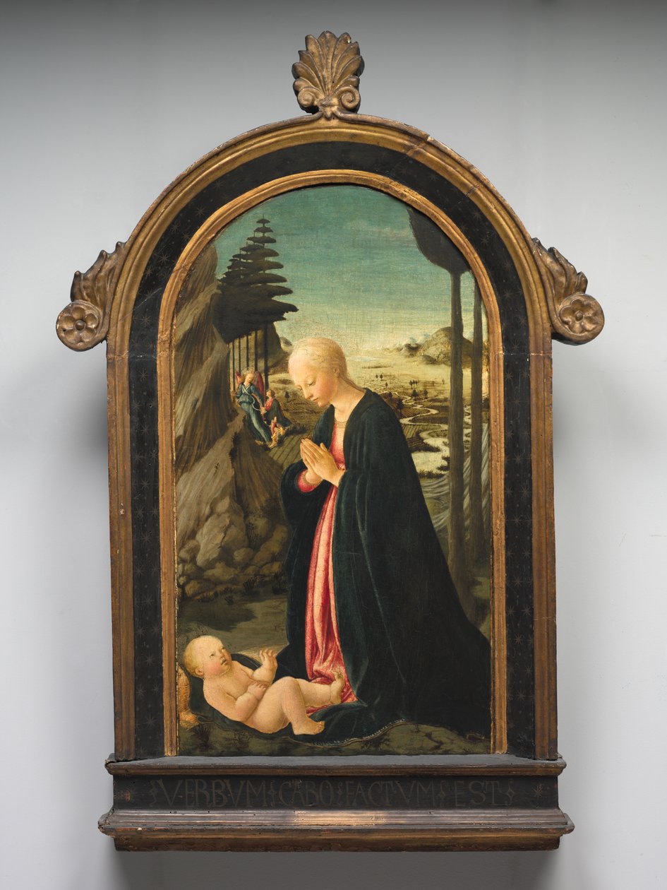 Madonna och barn med Tobias och ängeln Rafael, ca. 1470. av Francesco Botticini