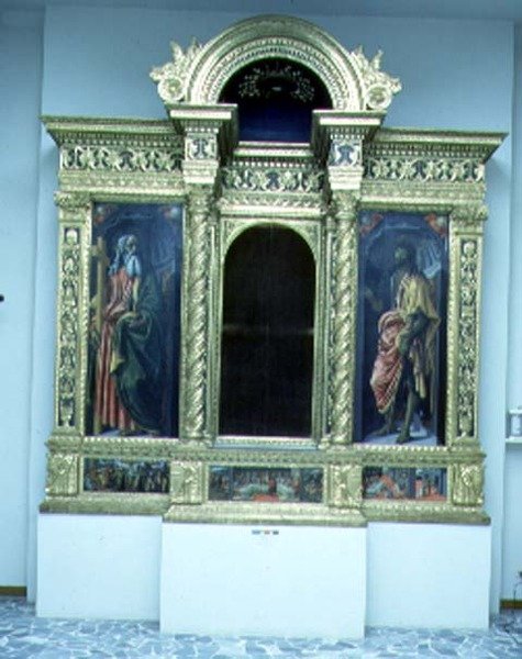 Sakramentens tabernakel, ca 1484-6 (tempera på panel) (se även 94758-9) av Francesco Botticini